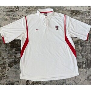 Texas Tech Nike Team shirt adult XL white red football Nikefit short sleeve